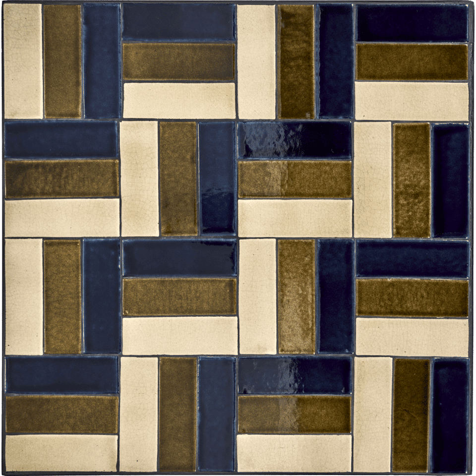 House Doctor Café-Tisch, HDGeometric, Braun;Blau