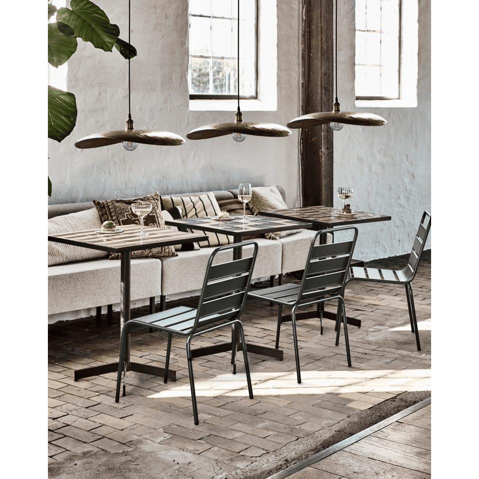House Doctor Café-Tisch, HDGeometric, Braun;Blau