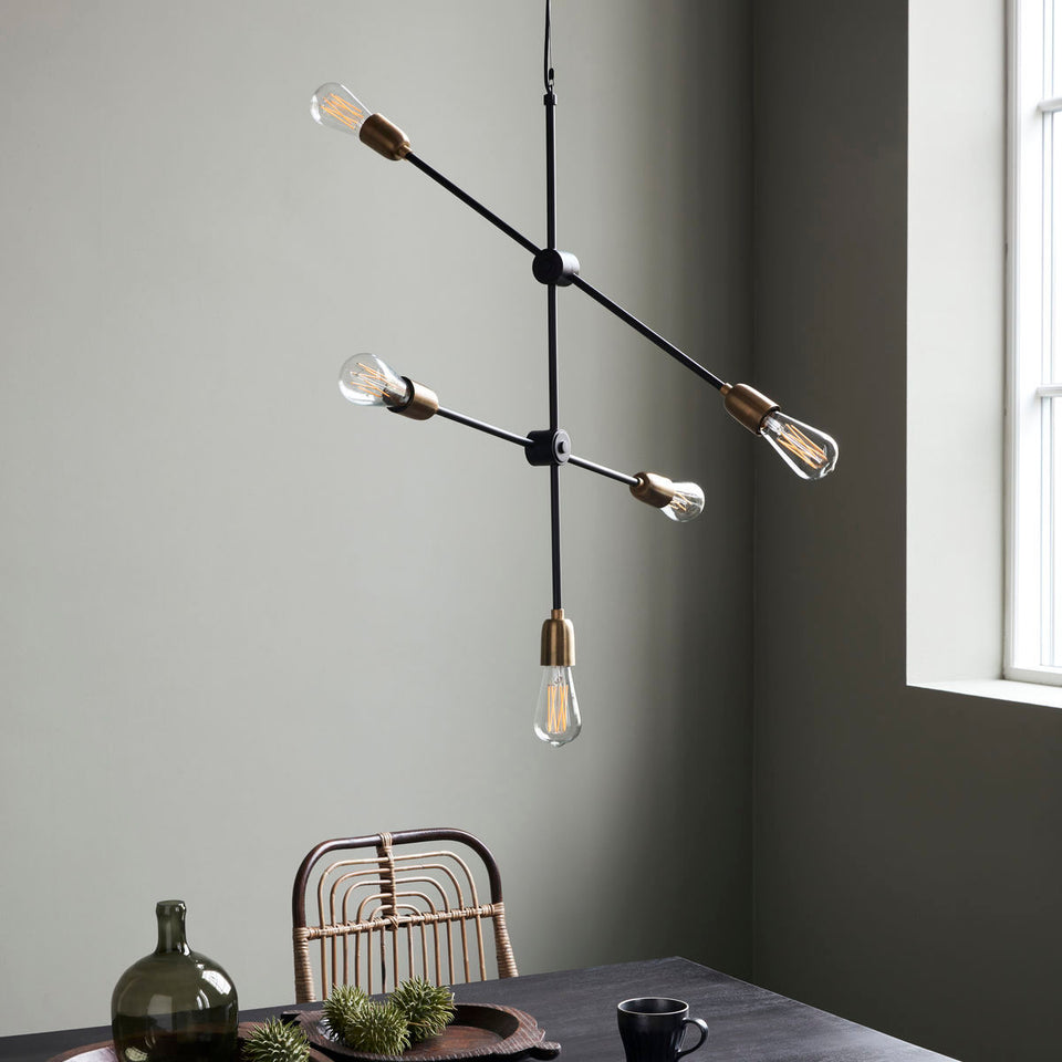 House Doctor Lampe, HDMolecular, Schwarz/Messing