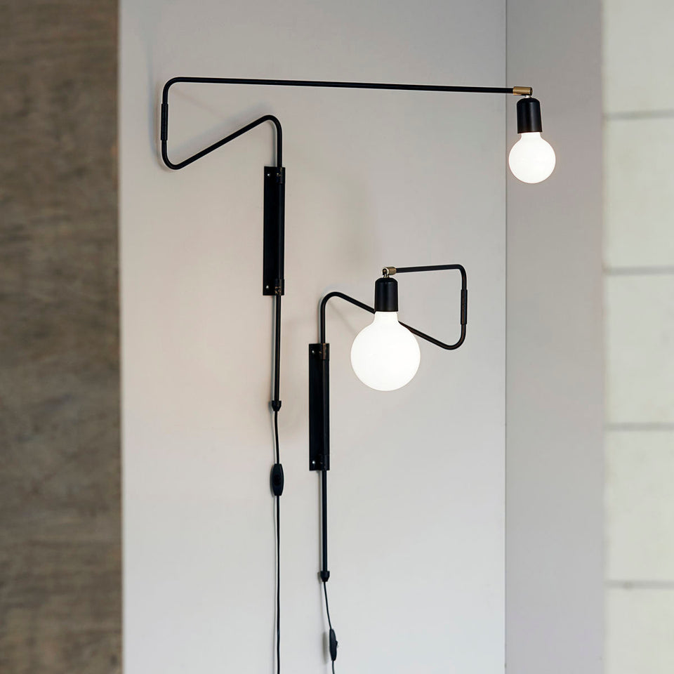 House Doctor Wandleuchte Swing, Schwarz