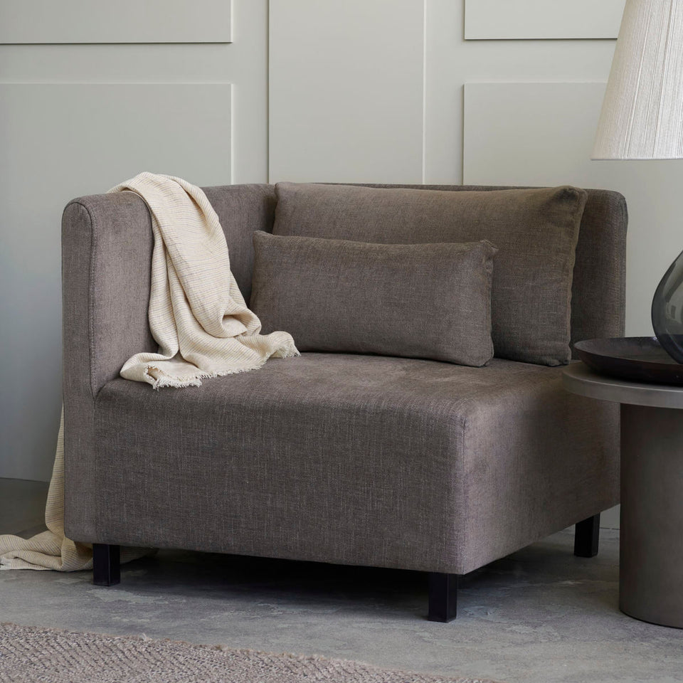 House Doctor Sofa, Eckteil, HDHazel Night, Grau/braun