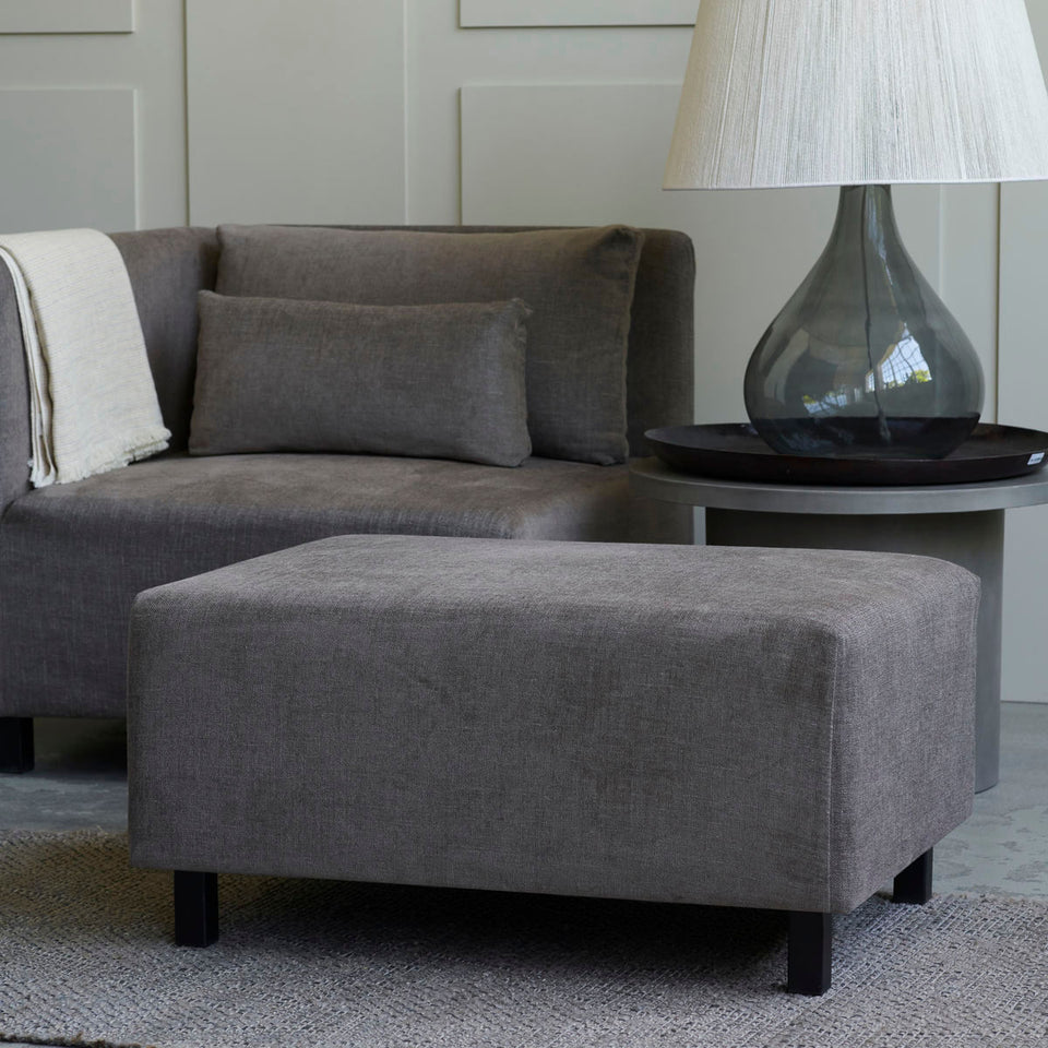 House Doctor Pouf, HDHazel Night, Grau/braun