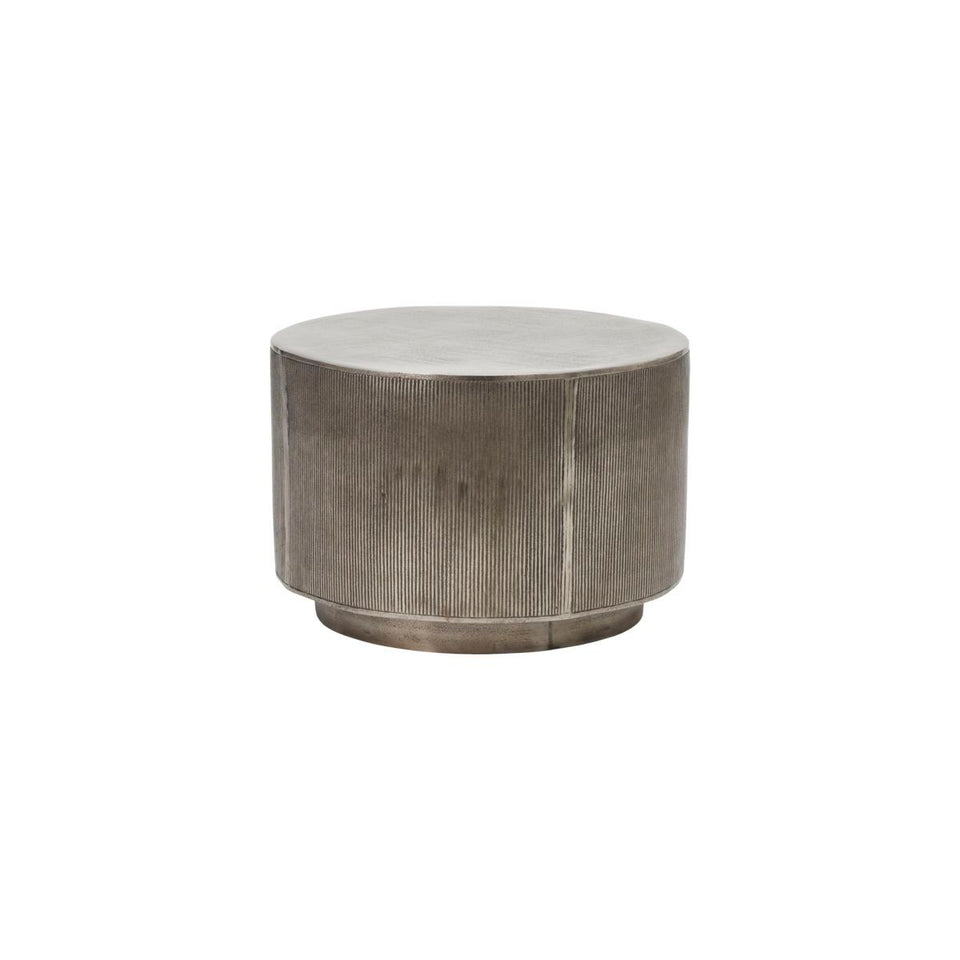 House Doctor Couchtisch Rota, Gebürstetes Silber