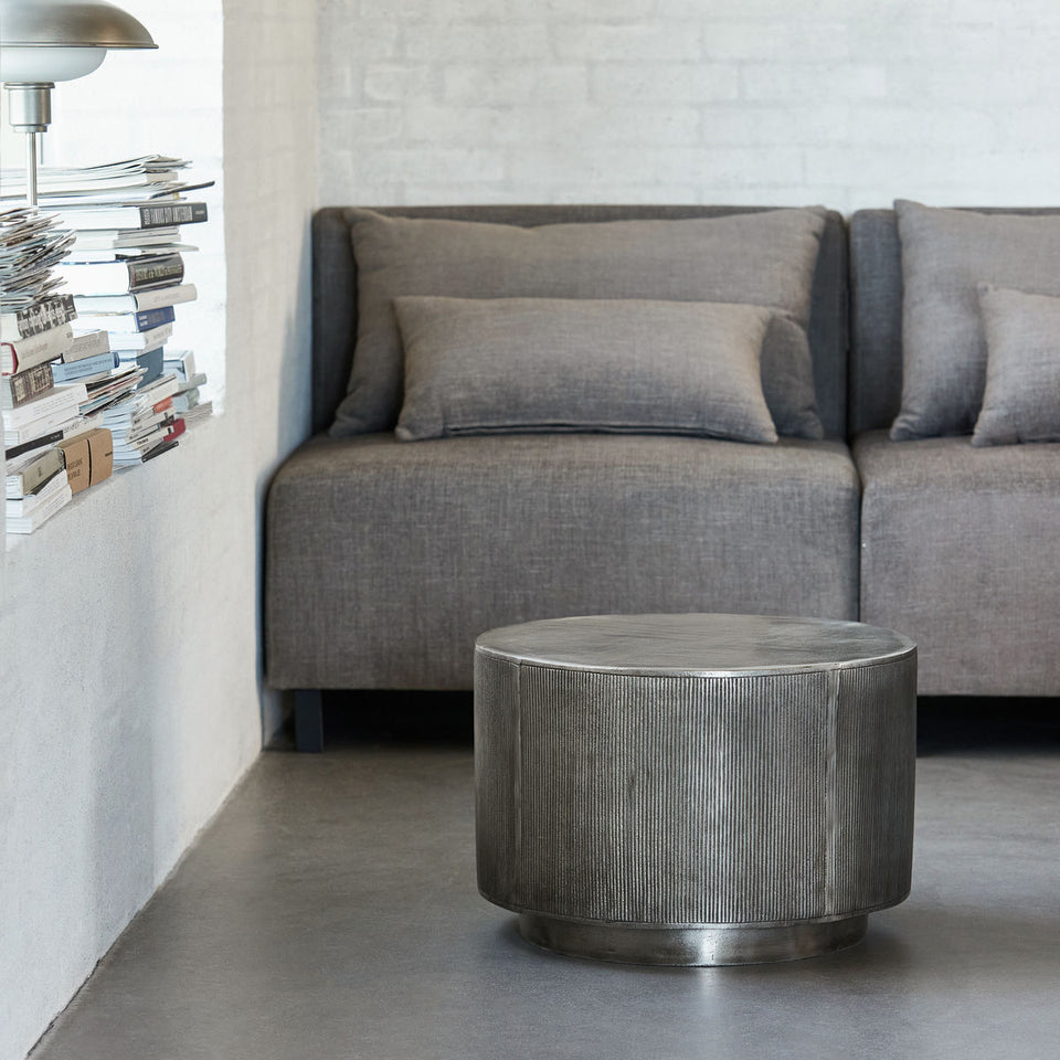 House Doctor Couchtisch Rota, Gebürstetes Silber