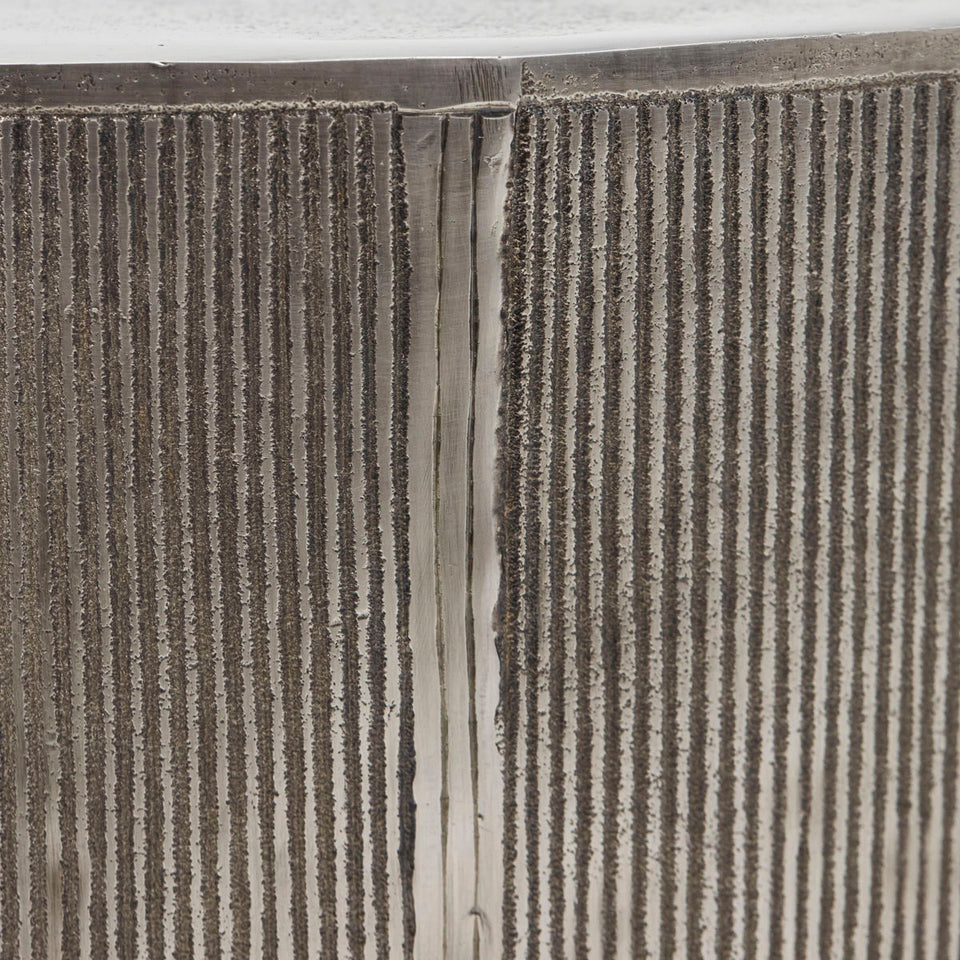 House Doctor Couchtisch Rota, Gebürstetes Silber, 50 x 50