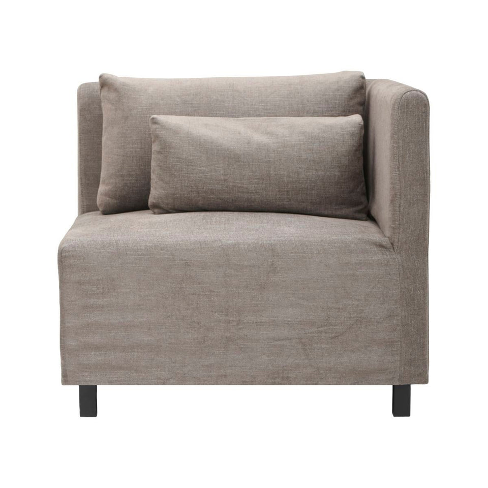 House Doctor Sofa, Eckteil, HDHazel Night, Grau/braun