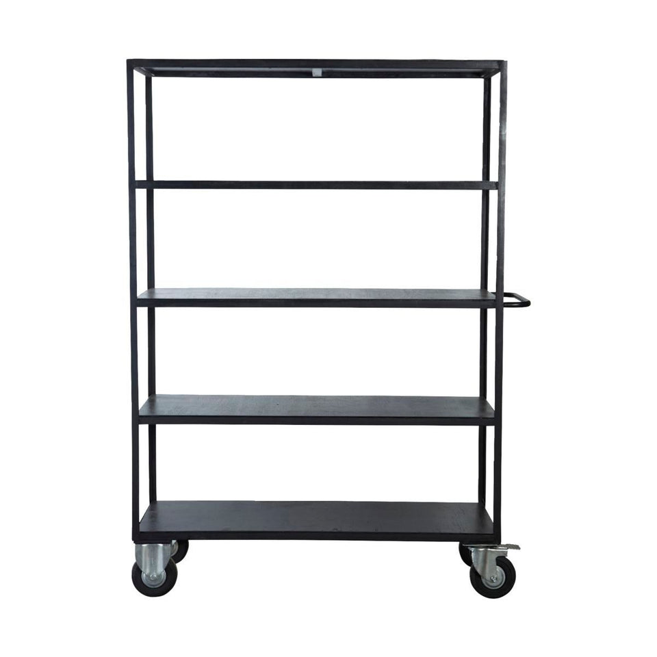 House Doctor Regal mit 4 Rollen, Schwarz