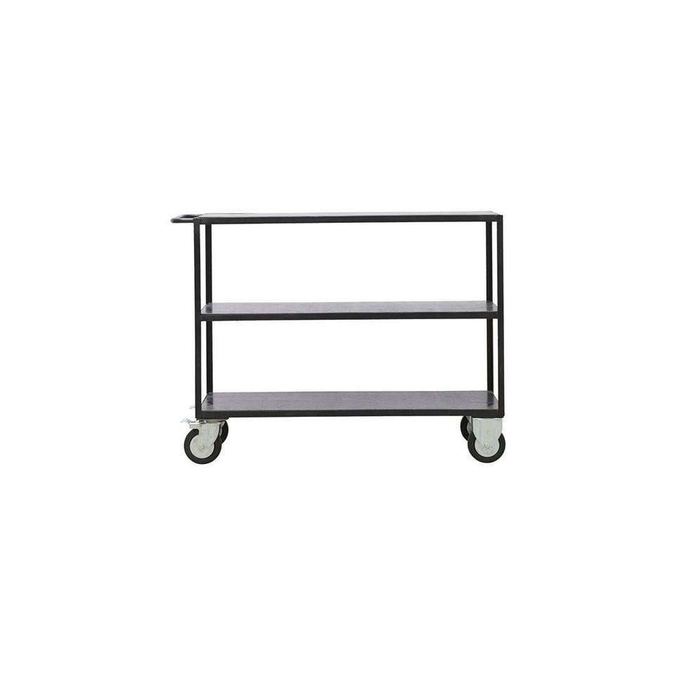 House Doctor Regal mit 4 Rollen, Schwarz