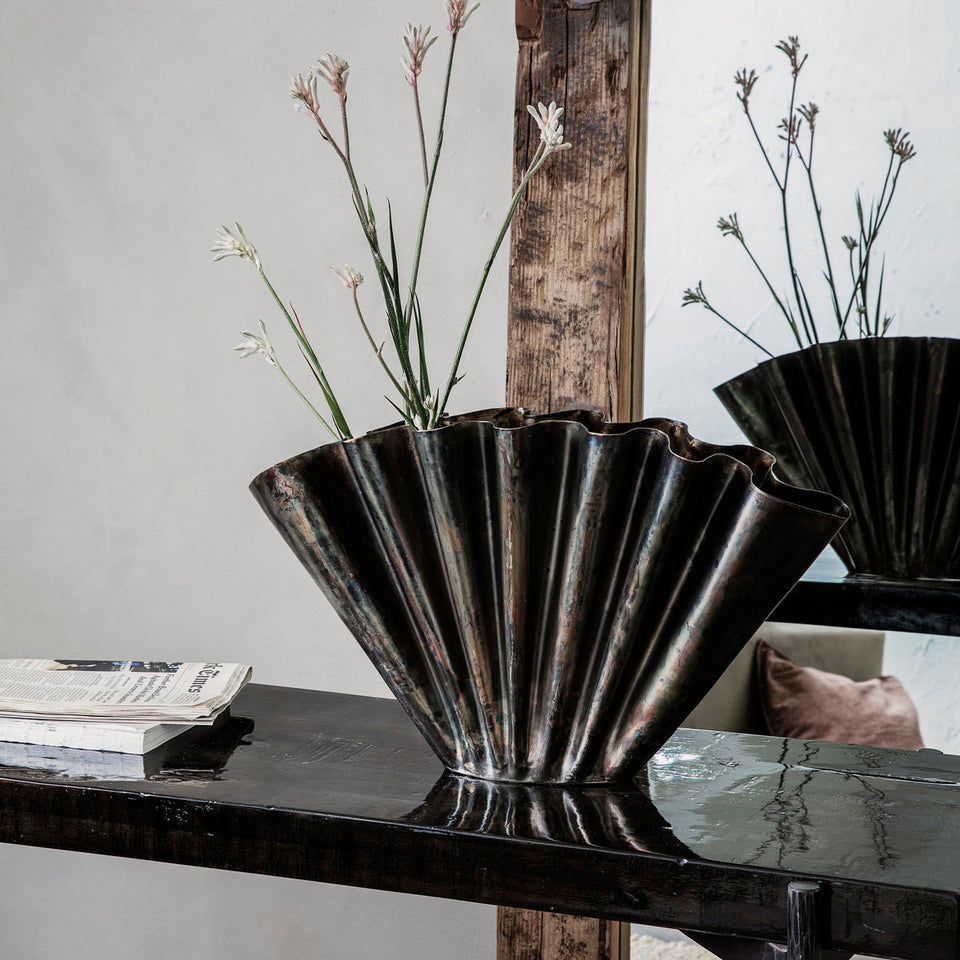 House Doctor Vase, HDFlood, Antikes braun